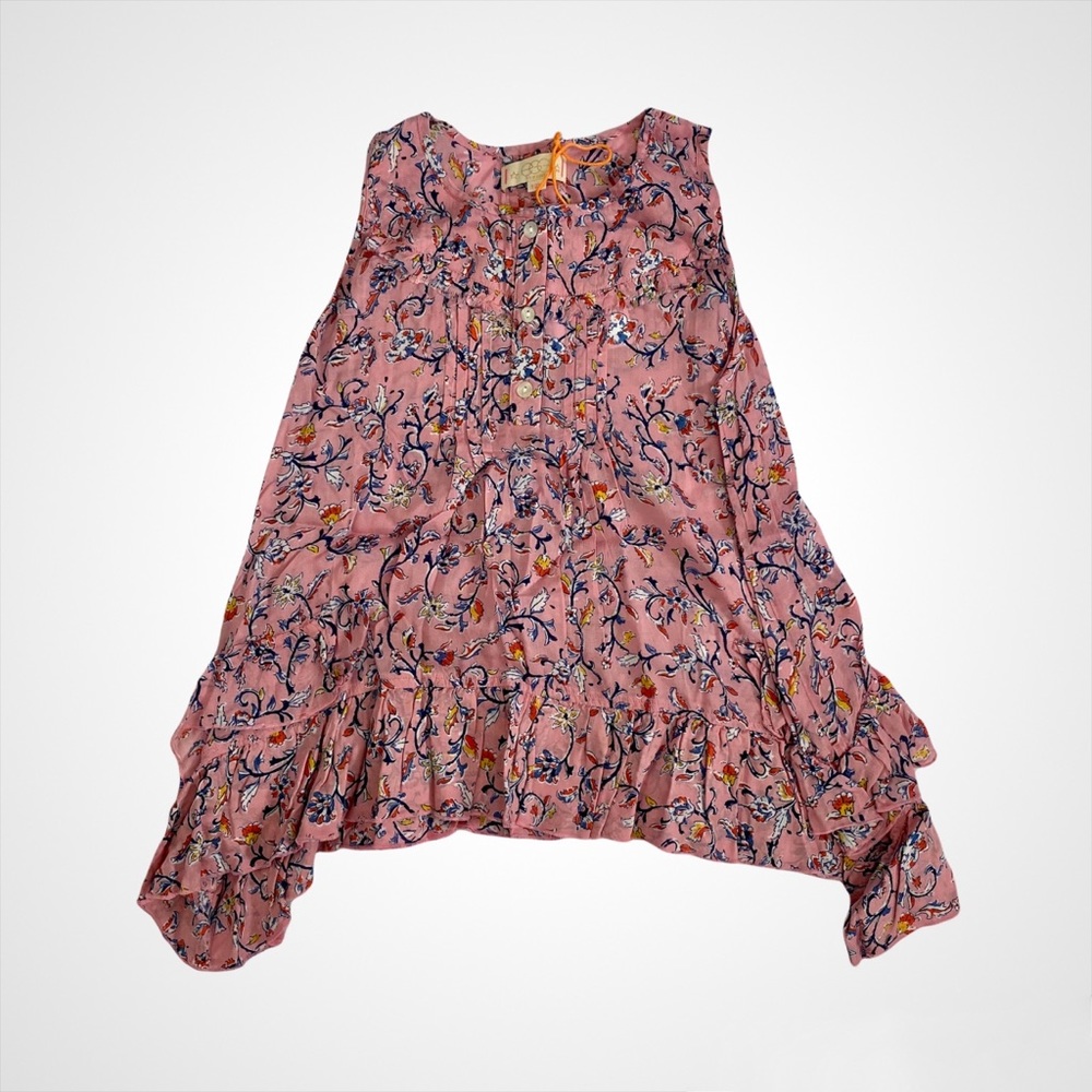 Egg New York Donna Rose Pink Patterned Tunic Top, NWT